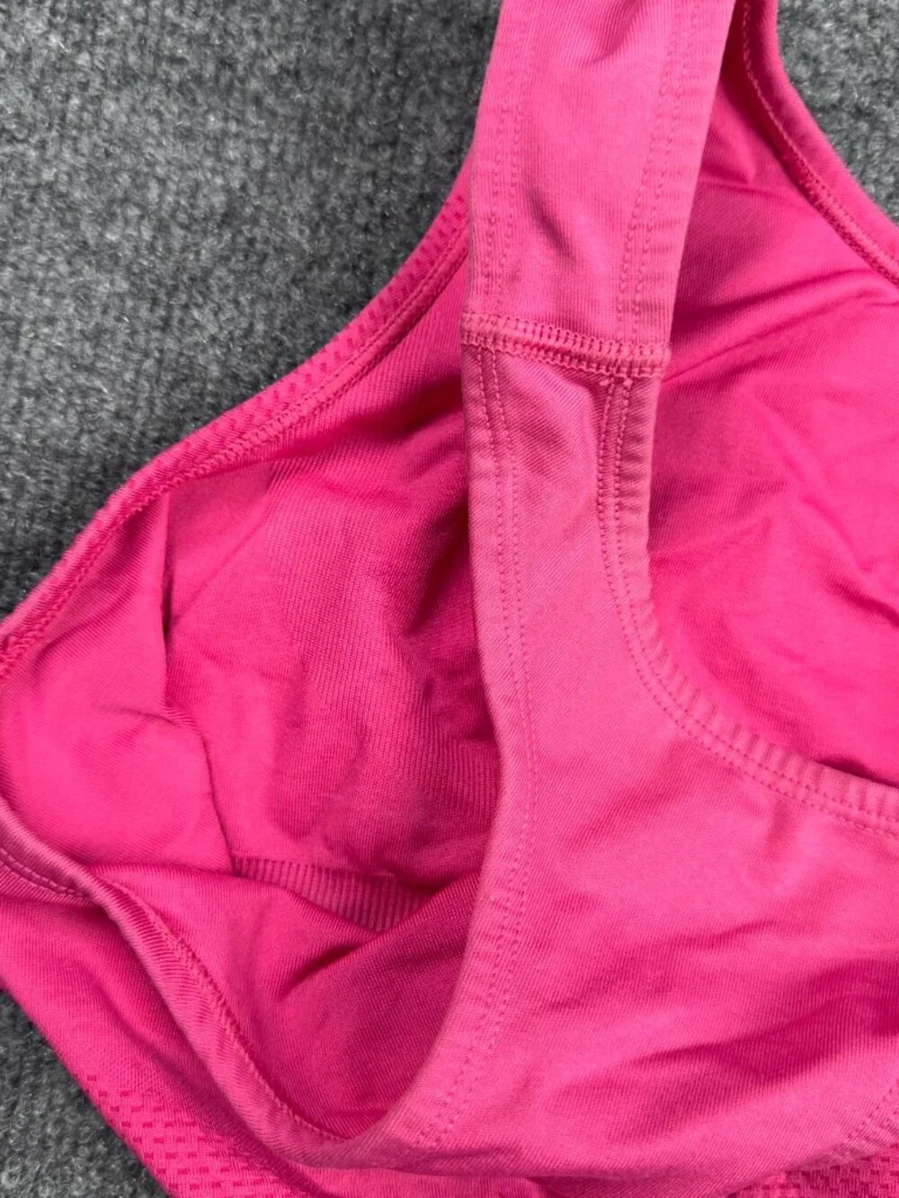 Avia Pink Seamless Sports Bra Racerback Athletic Top XL/2XL (No Size Tag) MSMTS